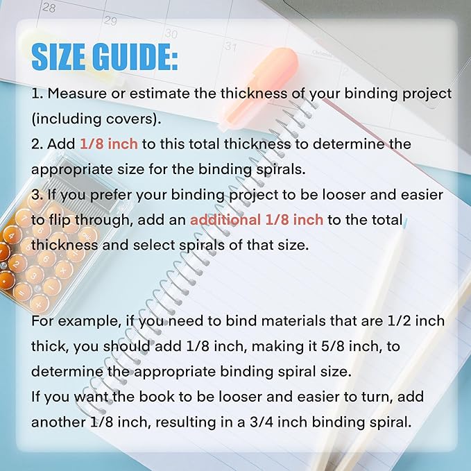 TOTiyea 100 Pack Plastic Binding Coils,115 Sheet Capacity,14mm (9/16") Binding Spirals,4:1 Pitch Letter Size (8.5x11 Inches) Black Color Plastic Binding Spirals