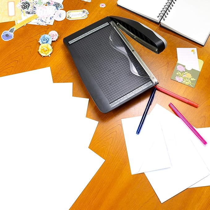 Cardstock 8.5 x 11 Paper Pack - 65lb Smooth Card Stock for Crafts, Cardmaking, Printers - 100 Scrapbook Sheets - Double Sided with Solid Core, Ivory