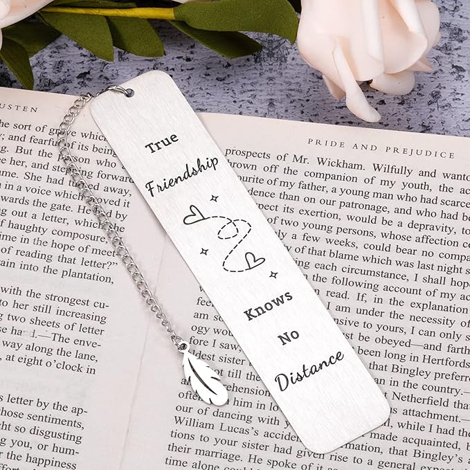 Long Distance Friendship Bookmark Going Away Gifts for Women Men Best Friends BFF Besties BFF Soul Sisters Girls Teens Kids Leaving Moving Birthday Christmas Graduation Wedding Farewell Gifts for Her