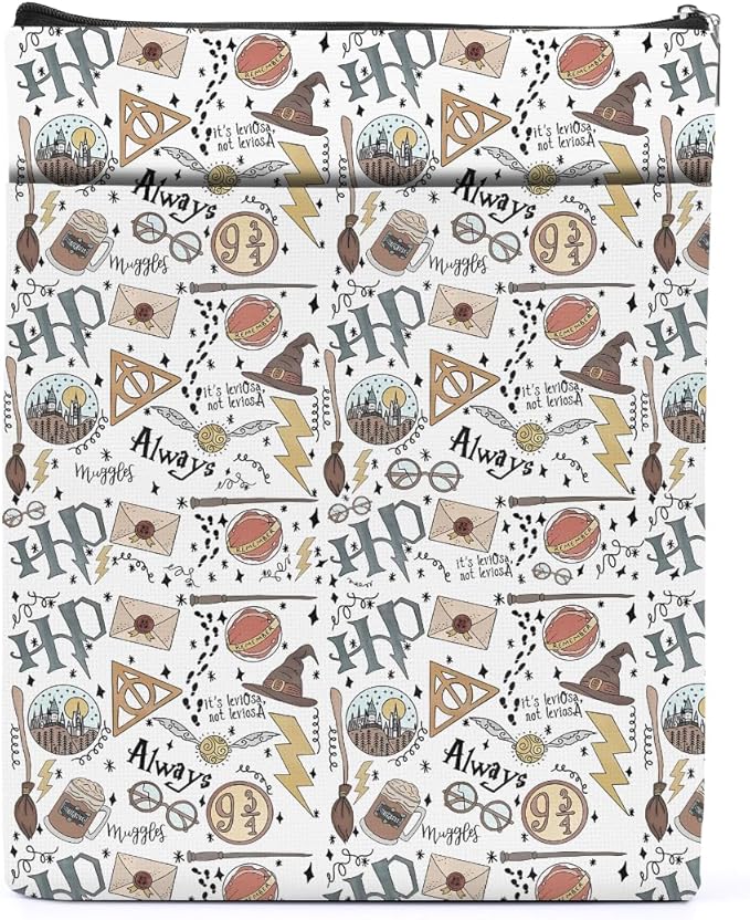 Magic Stuff Magic Book Sleeve Book Cover Book Lovers Gifts Book Club Gifts Wizard Book Protector Book Gifts for Readers Women Her Magic Movie Fans Bibliophile Bookworm Niece Graduation Birthday Gifts