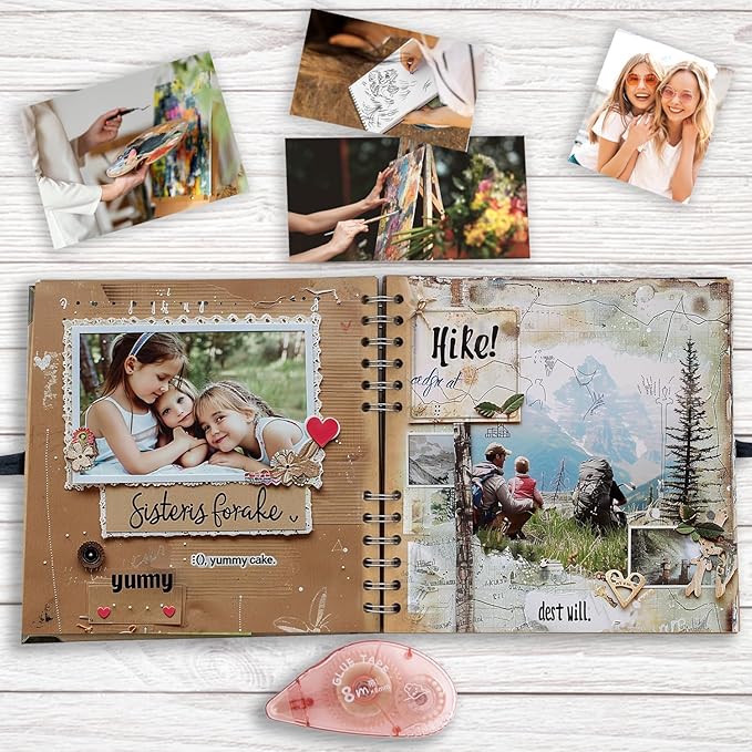 Double-Sided Tape Runner, Pack of 8, 0.31 Inches x 26 Ft Adhesive Tape Runners, Craft Supplies for Scrapbooking, Gift Wrapping, and Paper Art.