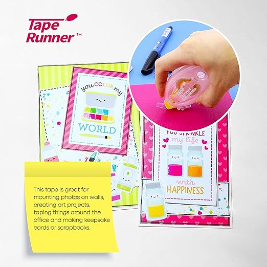 TapeRunner Double-Sided Adhesive Tape, 5/16 Inches by 315 Inches, Set of 5 Applicators