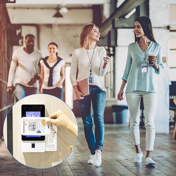 9 in 3 Sets Blue White Green Retractable Lanyard for ID Badge Lanyard with ID Holder Breakaway Lanyard School Silicone Beaded Lanyard Cute