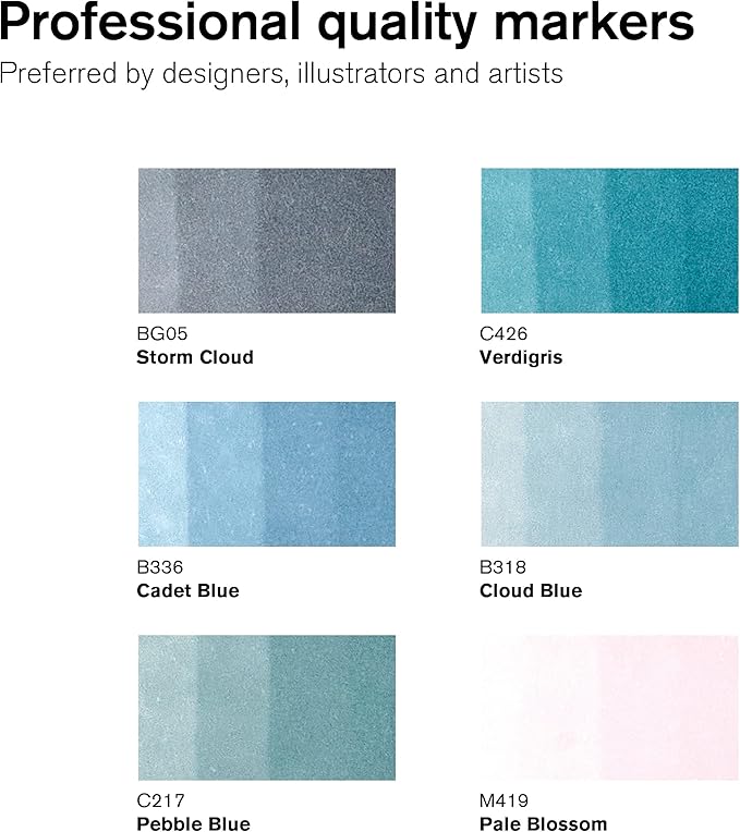 Winsor & Newton ProMarker Set, 6 Count, Skyscape