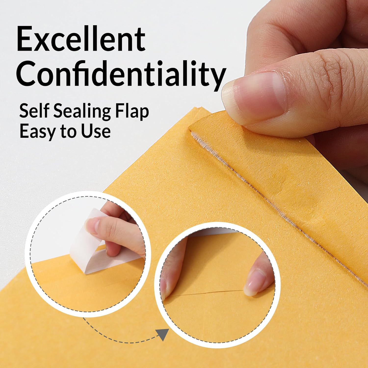 SUNEE 9x12 Envelopes Self-Seal Catalog Mailing Envelopes -100 Count, Ultra Strong Quick-Seal, 9x12 inch Brown Kraft Manila Envelopes Security Envelopes