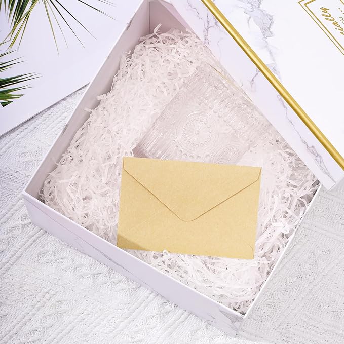 jiebor 100 Sets Small Kraft Envelopes with Small Blank Gift Business Card Wedding Invitation Pocket Envelopes for Graduations Wedding Shower Holiday 4.37 x 2.91 Inch Brown