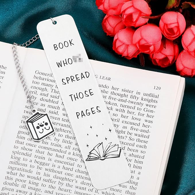 Funny Spicy Bookmark for Women Adult Female Friends Book Reader Romance Dark Novel Lovers Gifts Sister Valentines Day Birthday Gift Idea Book Club Present Funny Christmas Stocking Stuffers for Women