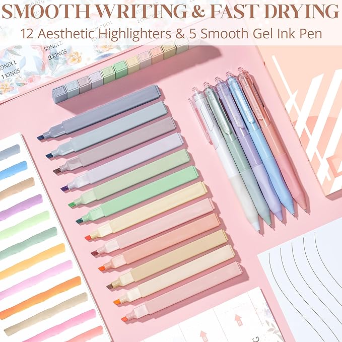 Bible Cover for Women Bible Case, Large Bible Bag w/Shoulder Strap, Bible Study Supplies Bible Journaling Kit Book Carrying Case with Bible Highlighters Tabs, Christmas Christian Gifts for Women Lady