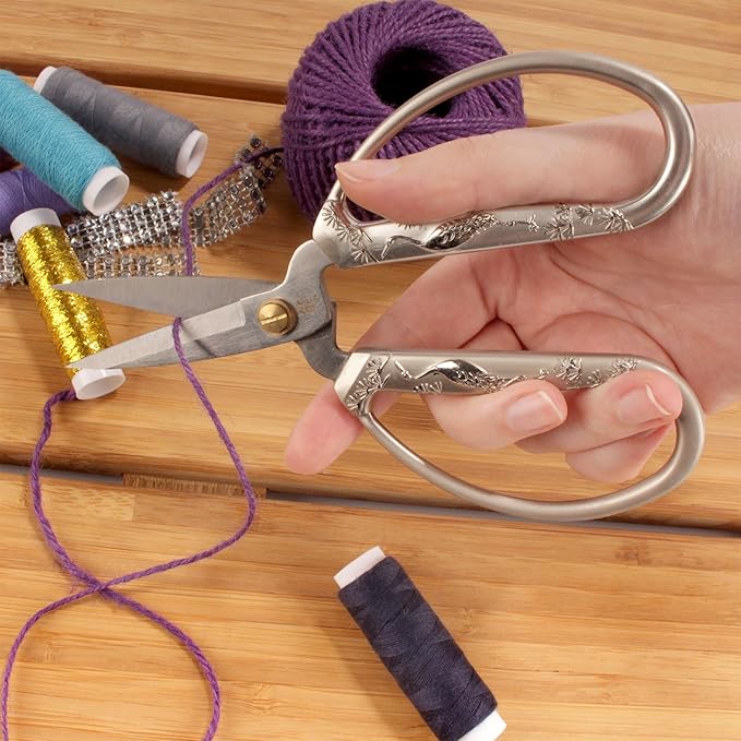 JubileeYarn Classic Chinese Small Embroidery Craft Scissors - Silver - 3 Scissors