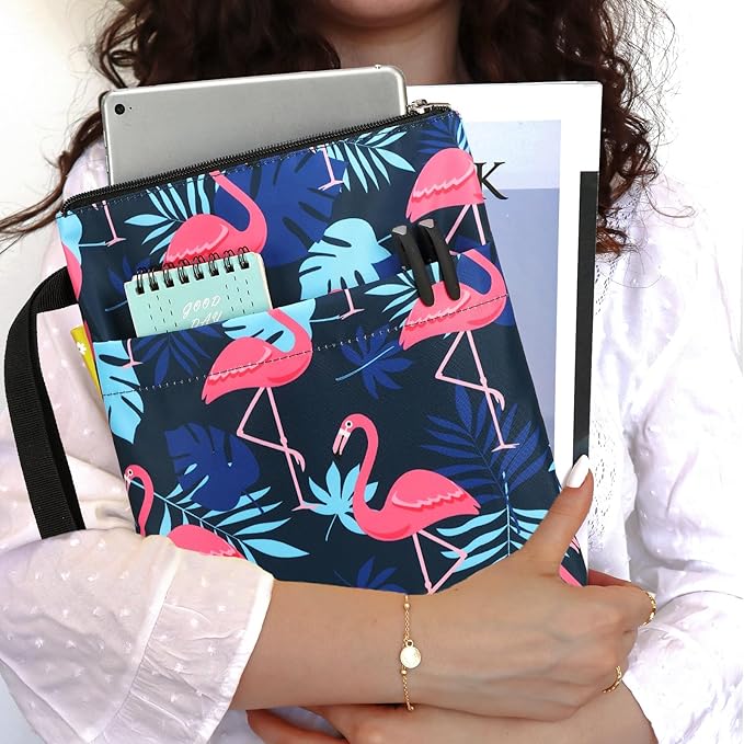 DSIUE Book Sleeve Book Protector Book Lovers Gifts Book Covers for Paperbacks with Zipper,11.4 X 9 Inch