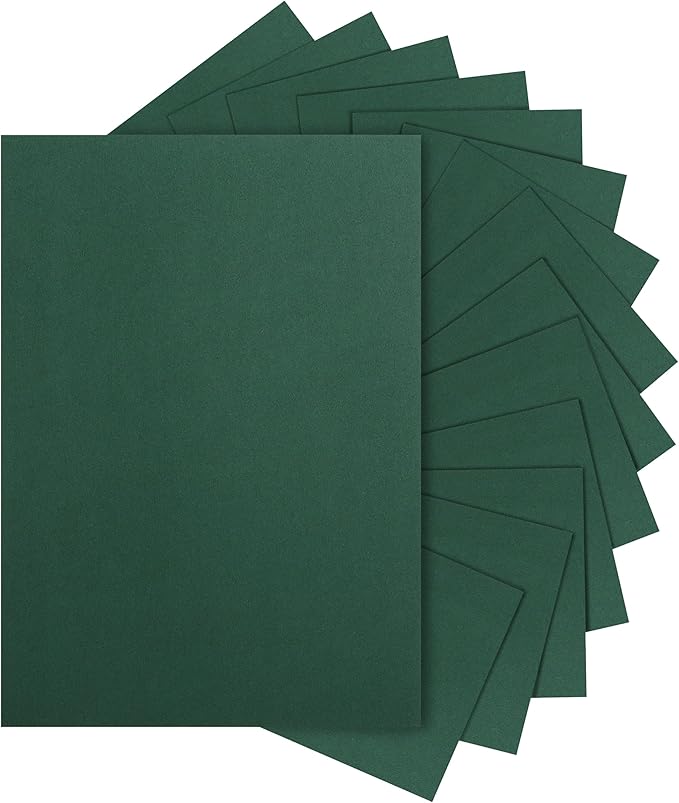 28 Sheets Dark Green Cardstock 8.5 x 11 Crafts Paper, 92lb Thick Christmas Green Card Stock Printer Paper for DIY Cards, Invitations, Thank You Cards, Birthday, Menus