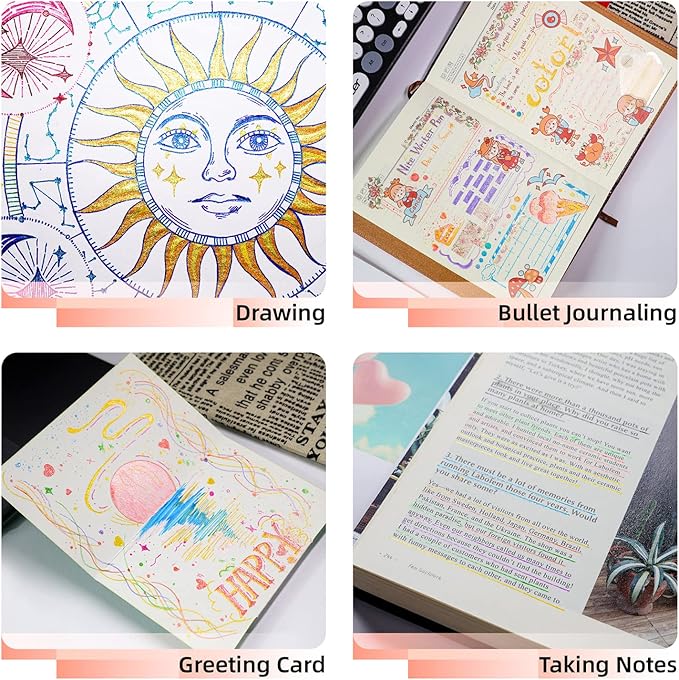 8 Color Retractable Gel Pens Colorful Glitter Gel Pen Set Japanese Style 0.7mm Aesthetic Colored Pens for Office School Stationery Supplies (8B)…