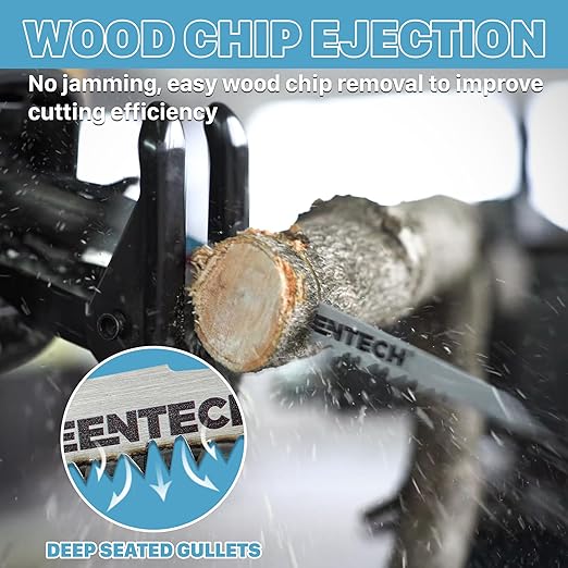 KEENTECH CR-V Sawzall Pruning Blades, 9 Inch 5TPI, with Fleam Ground Teeth for Tree Branch Root Wood, PVC Pipe Cutting, Reciprocating Saw Blade Fast Cutting for Professional, DIYer, Gardener, 10 Pack