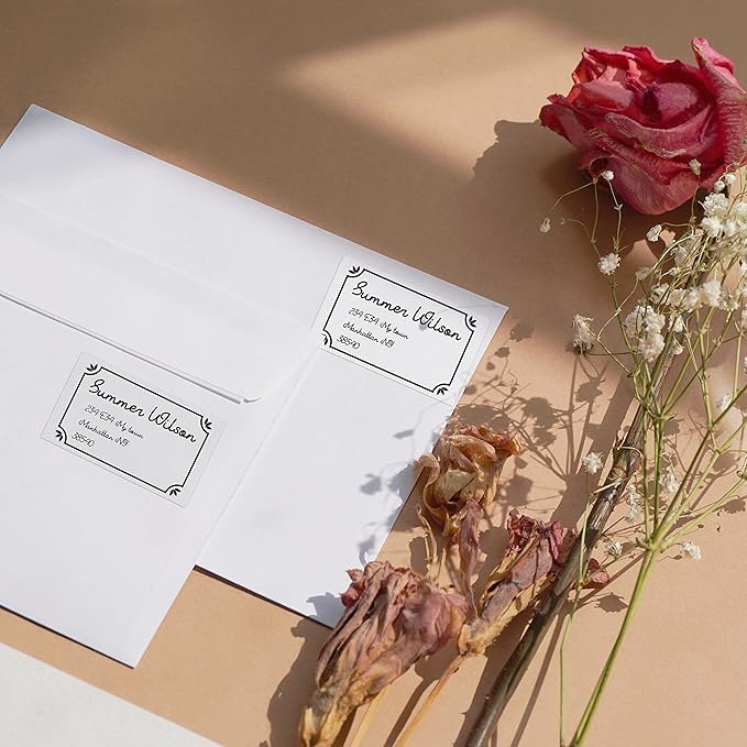 [230 pcs] Phomemo Original Labels for M110 M100 M220 M221 M120 M200, 1.97'' x 1.18''(50 x 30mm), 230 Labels/Roll, Square, White, Multi-Purpose Self-Adhesive Thermal Labels, for Barcode, Name, Address