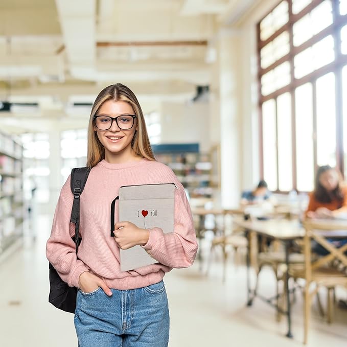 Dachshund Book Sleeve,Dachshund I Love You Book Sleeve Book Covers Book Protector Pouch with Zipper,Book Sleeve Gifts for Book Lovers Readers,Book Cover for Paperback 9.4x12.1 Inch