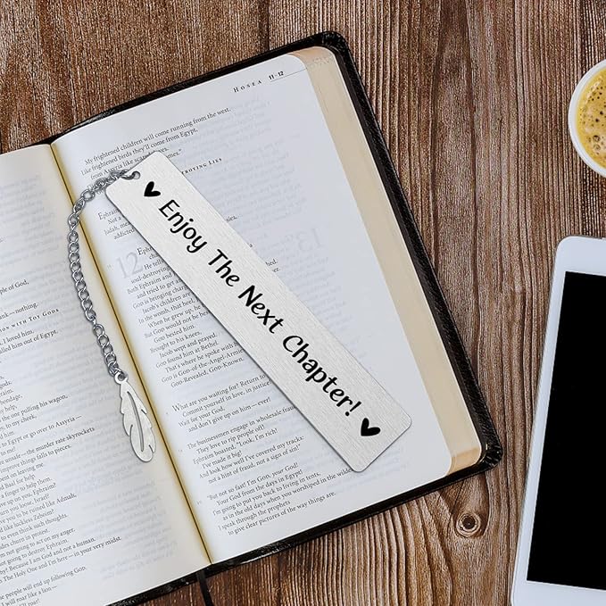 Enjoy The Next Chapter,Bookmark for Book Lover,2024 Inspirational Retirement Gifts for Women Men Happy Retirement Bookmark Gifts,Boss Coworker Teacher Nurse Dad Mom Christmas Birthday Gifts