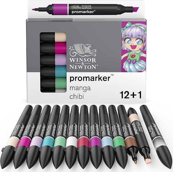 Winsor & Newton Promarker, Set of 12, Manga Chibi