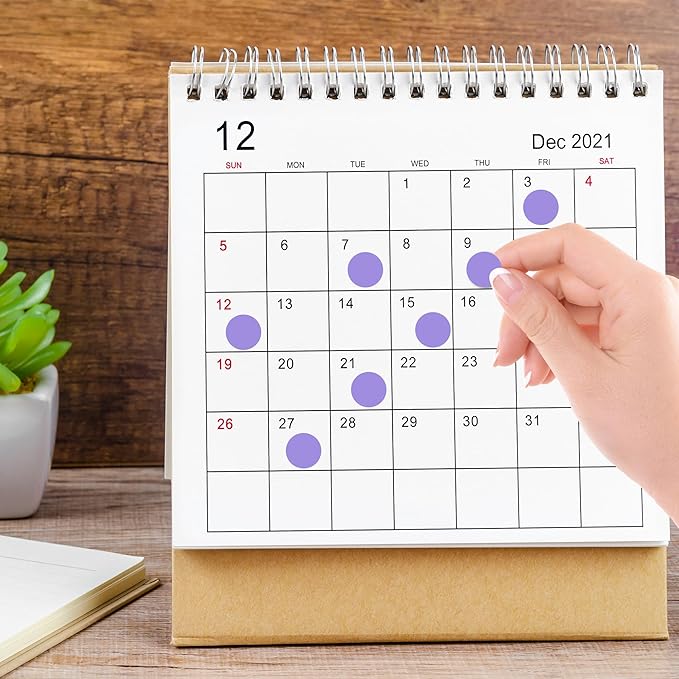 PARLAIM 3/4 Inch Dot Stickers, 10000 Pack Round Color-Code Circle Labels, Permanent Adhesive Color Coding Stickers Garage Sale Sticker - 10 Rolls Lavender