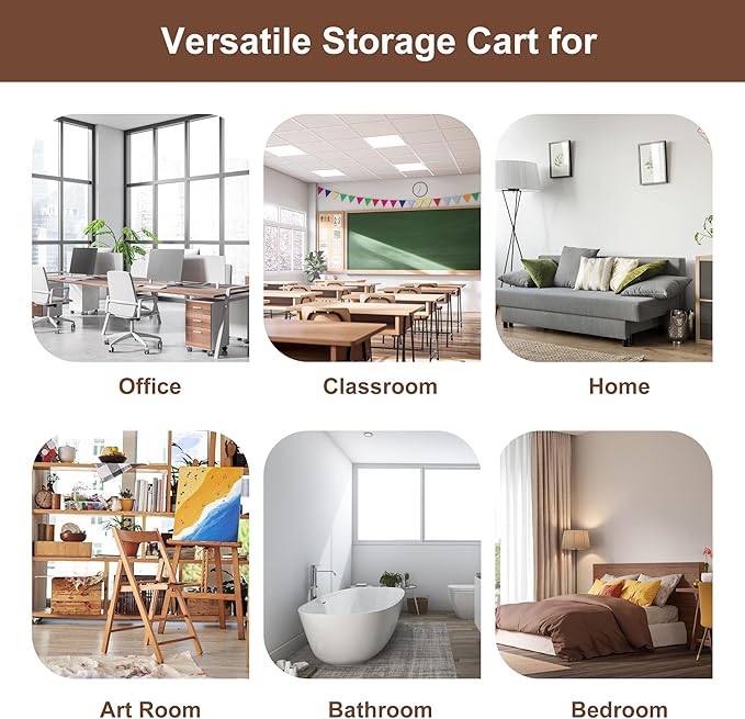 EasyPAG Rolling File Cabinet, Metal File Organizer Storage Cart, Mobile File Cart with Removable Drawers with 4 Swivel Casters Rolling Wheels Cart, 1 File Drawer and 2 Small Drawers, Black