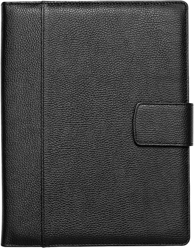 Maruse Italian Leather Executive Padfolio, Folder Organizer with Magnetic Closure and Writing Pad, Handmade in Italy, Black