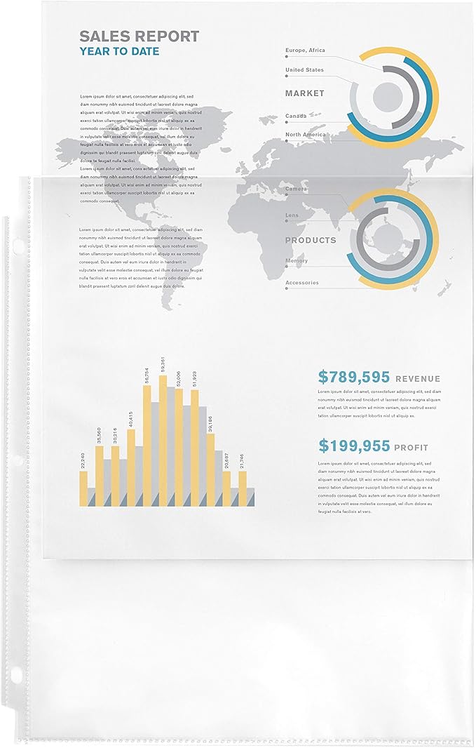 Avery Semi-Clear Standard Weight Sheet Protectors, Top Load, 100 Document Protectors (75536)