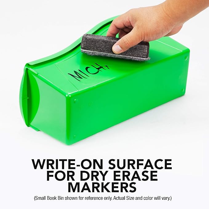 Storex Large Book Bin, 14.3 x 5.3 x 7 Inches, Yellow, Case of 6 (71119U06C)