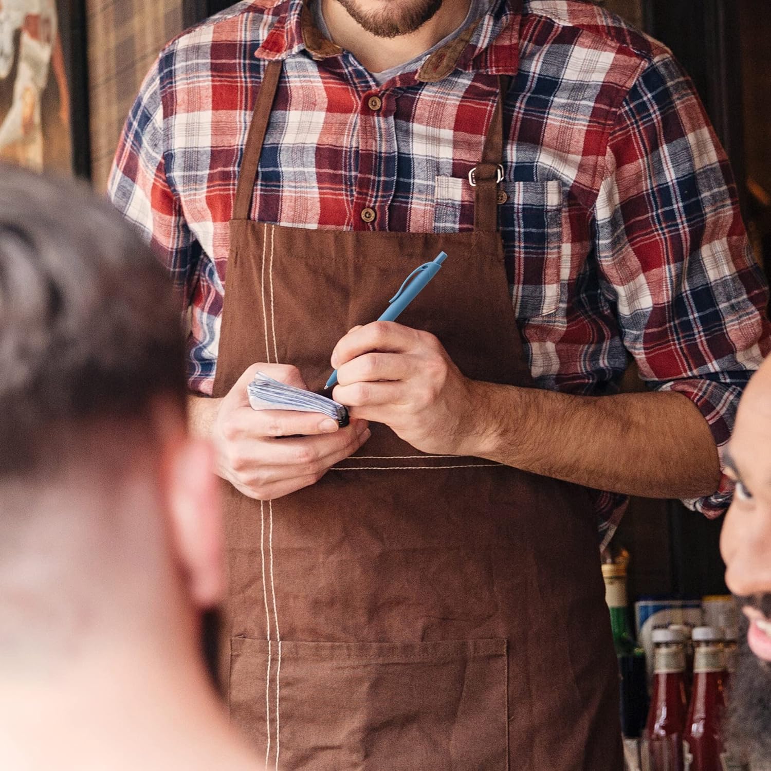 deegtran Pens Bulk, 50 Pack No Bleed Click Pens, Wholesale Retractable Ballpoint Pens, Pen Medium Point, Smooth Ink Pen, 1.0MM Blue Ink