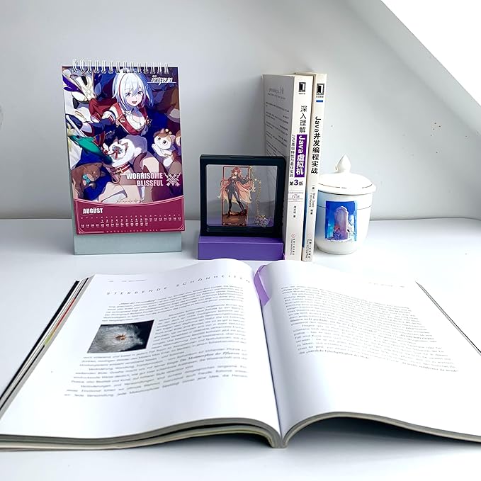 Genshin Impact Mavuika Metal Bookmark - Anime Figure Merch with 3D Display Box - Birthday Gifts for Fans Friends Gamer Book Lovers - Zllada