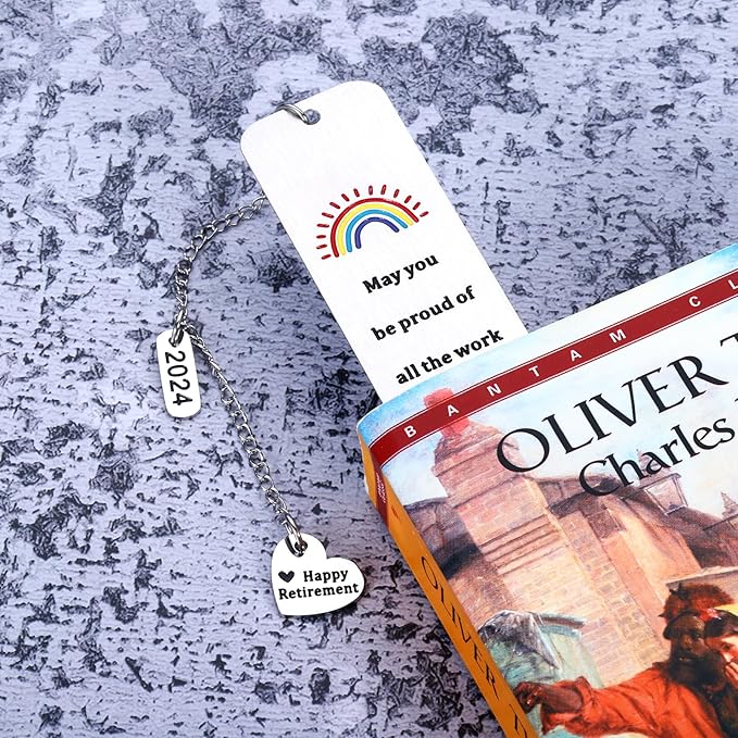 Graduation Retirement Gifts for Women Christmas Retirement Bookmark Gift for Coworker Female Her Employee Women Retirement Thank You Gifts for Boss Leader Teacher May You Be Proud of All The Work You