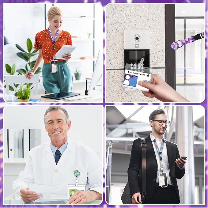 3 Pack Cruise Lanyards for Cruise Ship Cards with Retractable Badge Reel, 6 Pack Waterproof ID Badge Holder and 3 Pack Phone Tether Tab for All Cruises Key Cards