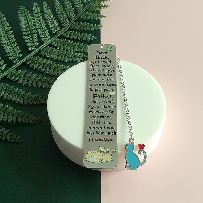 Uncle Bookmarks Christmas Gift Bookmark Birthday Present I Love You Happy Retirement Appreciate Funny Love Quotes Engraved Thanksgiving Keepsakes Best Uncle Ever Fathers Day Gifts from Niece Nephew
