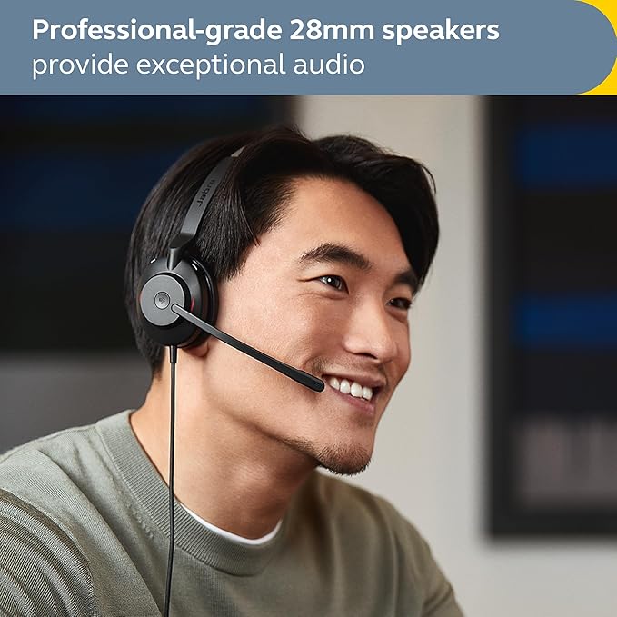 Jabra Evolve2 30 SE Wired Mono Noise Cancelling Headset - Features 2-Microphone Call Technology and USB-C Cable - MS Teams Certified, Works with All Other Platforms - Black