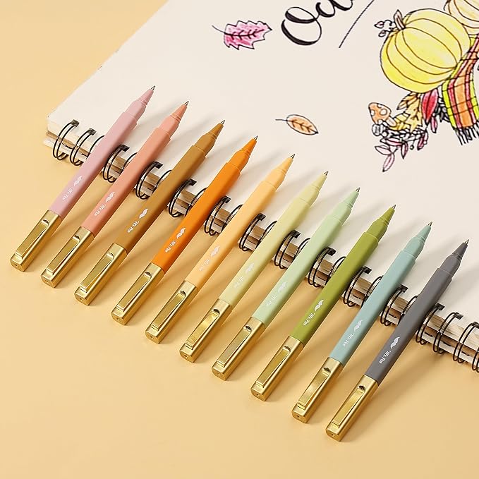 Mr. Pen- Aesthetic Pens, 10 Pack, Assorted Colors, Fast Dry, No Smear Bible Pens No Bleed Through, 0.7mm Fine Point Pen, Ballpoint Pens Ballpoint, Fine Tip Pens for Note Taking, Pens Aesthetic