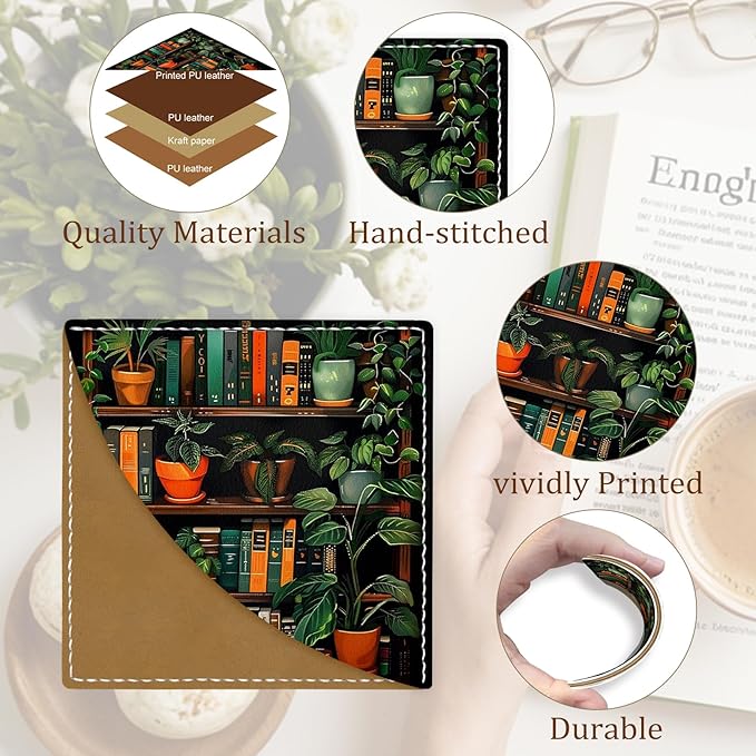 Floral Birds Corner Bookmarks, Cute Leather Book Accessories for Book Lovers, 3 Pcs Reading Book Page Markers for Women Men Student Teacher Girls Boys Kids Retirement Birthday Gifts