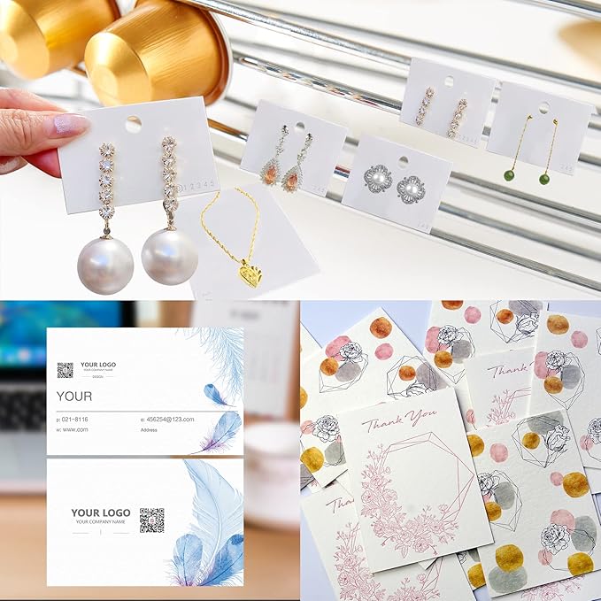 White Cardstock 8.5 x 11 White Paper 100 Pack, Goefun 65lb Card Stock Printer Paper for Cards Making, Office Printing, Certificate