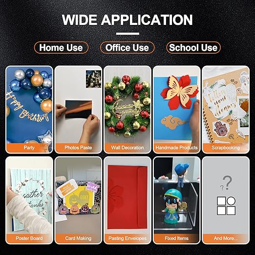 504 Pcs Clear Removable Adhesive Dots, Glue Point Dots for Crafts Balloons Poster, Double Sided Sticky Round Dots (0.39 Inch)