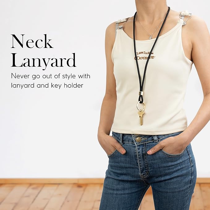 SENLLY Neck Lanyard Strap for Keys, Original Minimalist Design KeyChain Holder