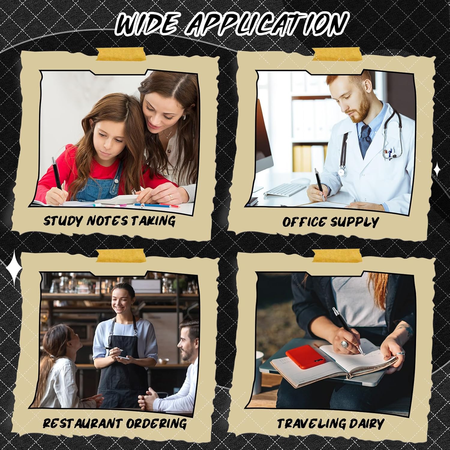 120 Pack Ballpoint Pens Bulk Retractable Gel Ink Pens Back to School Supplies 0.7mm Medium Point Black Ink Smooth Writing for School Office Journal Teacher Student Gifts(Black)