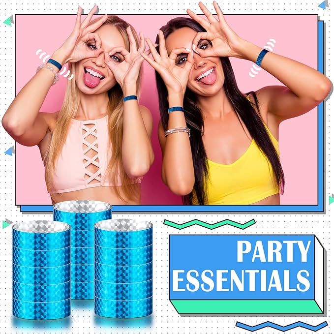 Epakh 600 Pcs Paper Wristbands Neon Wrist Bands Waterproof Handbands for Events Lightweight Concert Wristbands Neon Colored Adhesive Wrist Band for Party