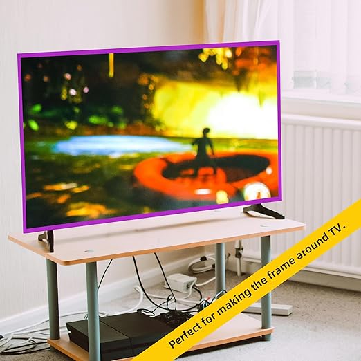 Solid Foil Washi Tape - Low Tack Self Adhesive Decorative Washi Tape Shiny Metallic Color - 3/5 Inch Wide and 66 FT Long Total, Purple