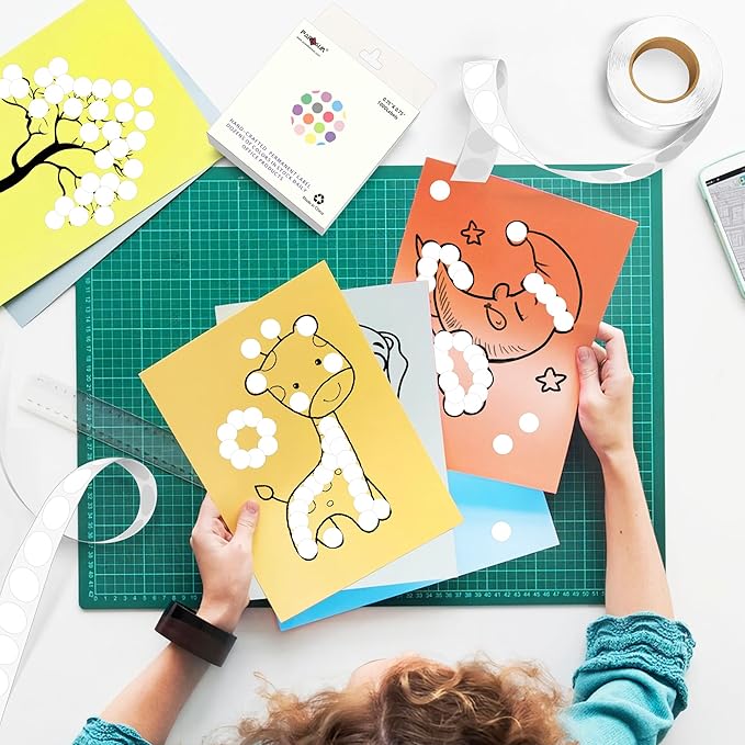 PARLAIM 3/4 Inch Roll Color Coding Labels,4000 per/4 Rolls Round Adhesive Color Coding Circle Dot Stickers for Office Home (White)