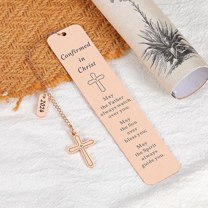 2024 Confirmation Gifts for Teen Girls,Catholic Confirmation Gifts,Bible Verse Bookmarks for Women,Book Marks for Reading Women,Baptism Gifts for Women,Pink Christmas Gifts for Kids Girls