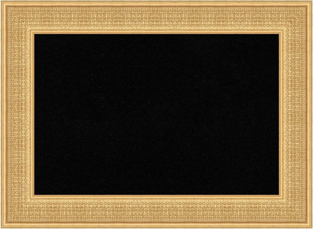 Amanti Art Black Cork Board for Wall, 22x30 Vision Board with Gold Wood Frame, Medium Corkboard Office Decor for Home Organization, Traditional Corkboard Pinboard to Display Items for Home