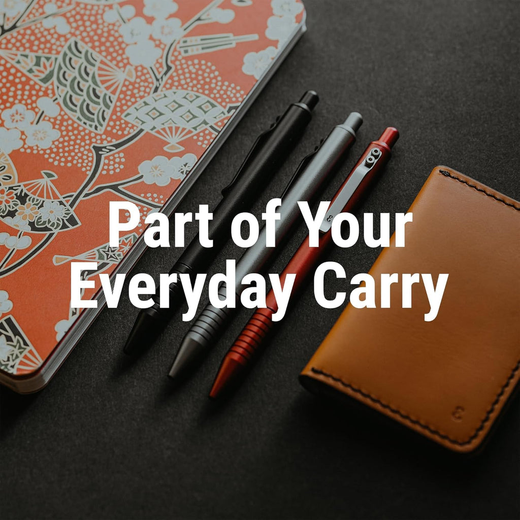 Everyman Grafton Full Click Refillable 0.7mm Ball Point Pen, Military | Sleek Anodized Aluminum EDC Pen with Deep Grooved Grip | Smooth Writing Pocket Pen for Office, Travel, Gifting & Daily Use