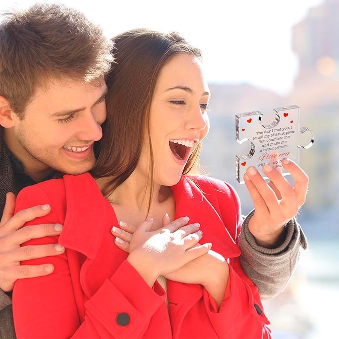 Valentines Day Gifts - I Love You Gifts for Him, Her - Acrylic Puzzle Printed Message - Birthday, Wedding for Boyfriend, Girlfriend - I Love You Presents for Husband, Wife