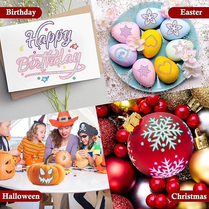 Muchcute Shimmer Markers Outline Glitter Pens:24 Christmas Stocking Stuffers Tween Teen Girl Gifts Trendy Stuff Cute Arts Crafts Art Supplies Kids Ages 4 6 8 9 10 12 14 16 Year Old Birthday Ideas 2024