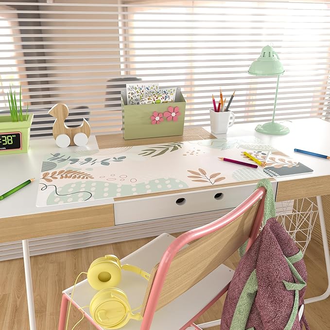 Colorful Star Minimalist Large Mouse Pad, Abstract Botanical Waterproof Desk Mat, Boho Computer Gaming Mouse Pad, XXL Full Desk Mousepad Non Slip Writing Pad for School Office Home 31.5" x 15.7"