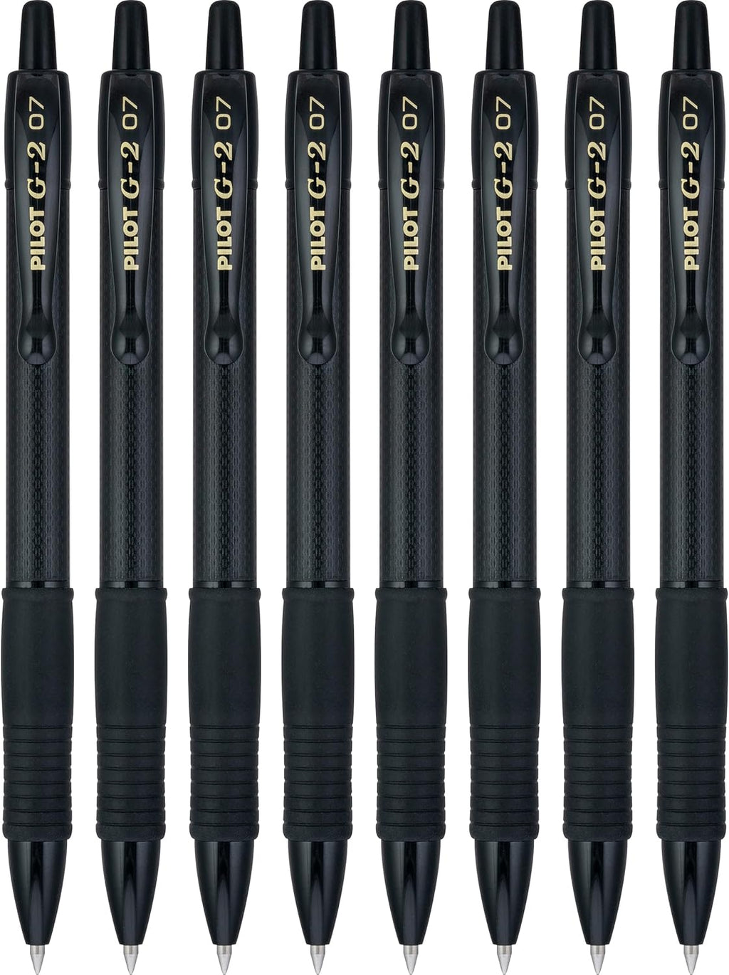 Pilot, G2 Edge Premium Gel Roller Pens, Fine Point 0.7 mm, Black, Pack of 8