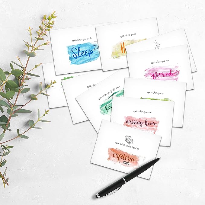 12 Open When Envelopes, Colorful Envelope, Leaving Home Gift, Gift for college students long distance friends-XF-002