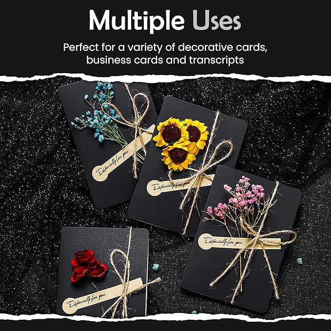 SANZIX 120 Sheets Black Cardstock 12x12 - Heavyweight 80 Lbs 220 GSM Black 12x12 Cardstock for Crafts | Laser & Inkjet Printer Compatible, Perfect for Scrapbooking, Invitations, Card Making & DIY